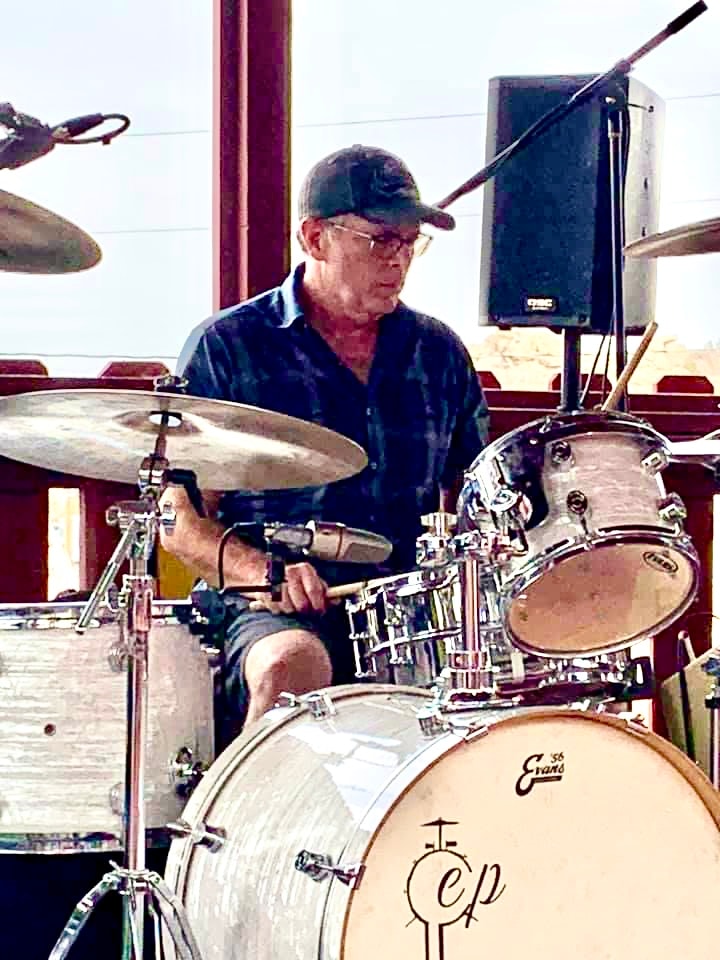 Drum kit on stage